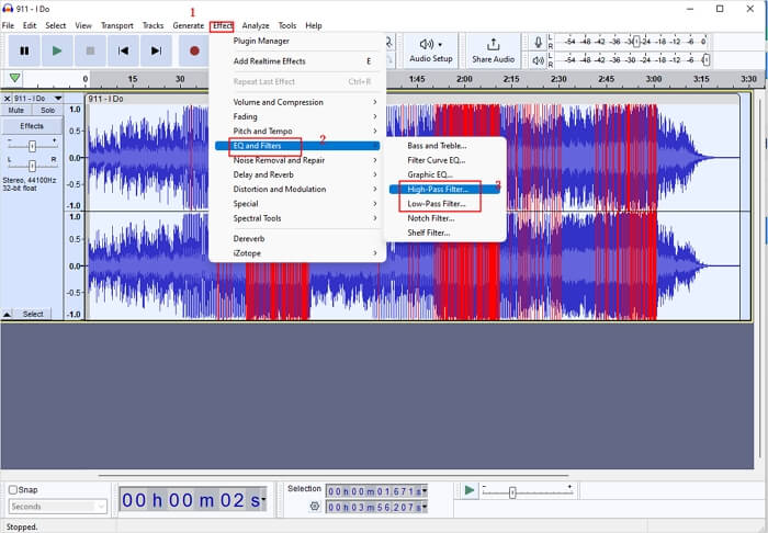 Use a Low Pass or High Pass Filter