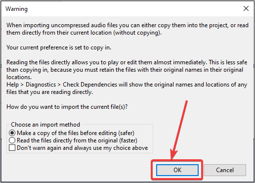 Erstellen Sie eine Kopie von Audacity