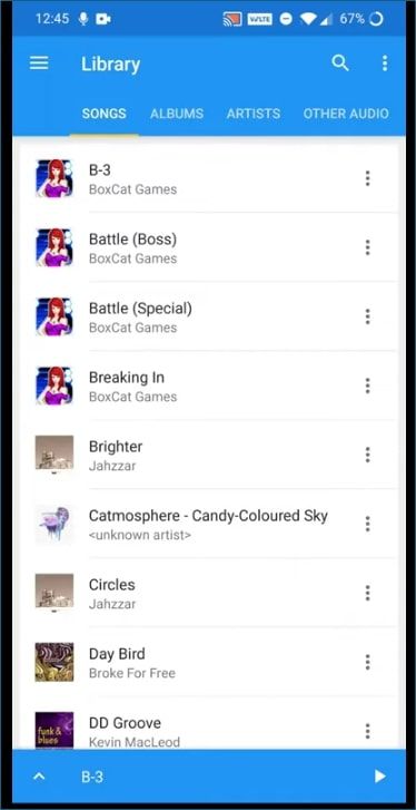 Music files list Music Speed Changer