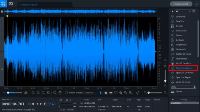 Reequilibrio musical iZotope RX Ableton Live
