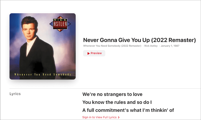 Never Gonna Give You Up