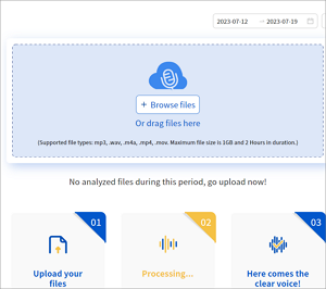 Noise Eraser Datei hochladen