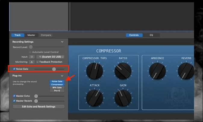 noise gate master echo master reverb