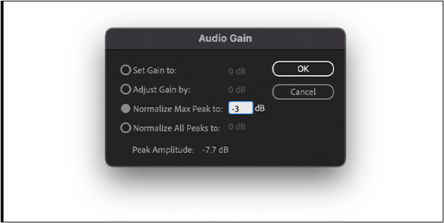 Normalisieren der Lautstärke in der Zeitleiste von Premiere Pro