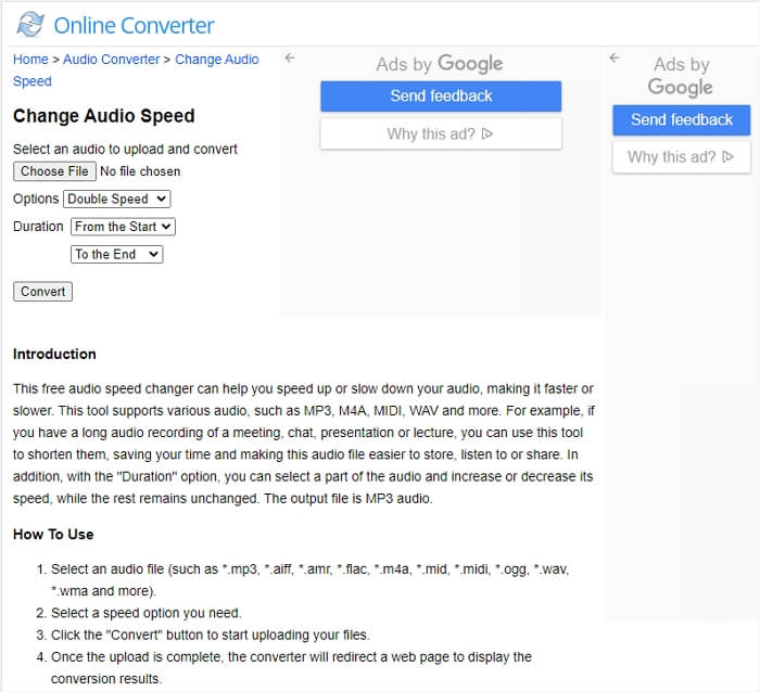 speed up mp3 onlineconverter
