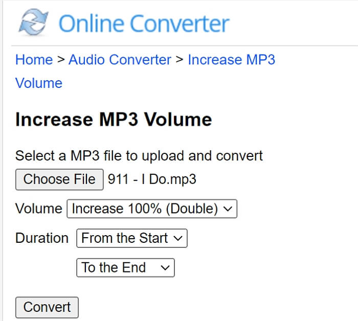 Convertisseur en ligne pour booster le volume mp3