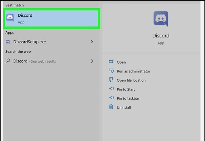 Abra o aplicativo discord