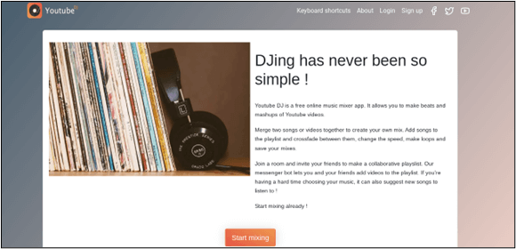 open youtube dj website