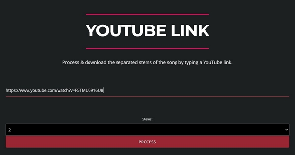 paste youtube url on the bar