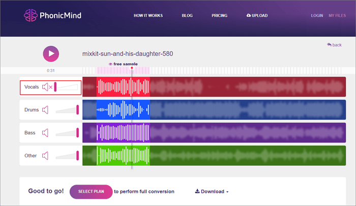 phonicmind mute vocals