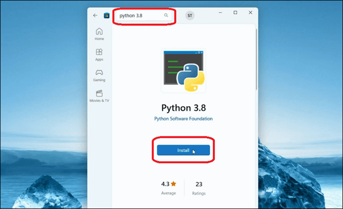 python install