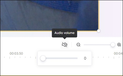 reduce audio volume to zero