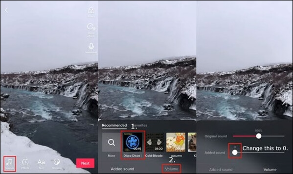 remove music from tiktok video