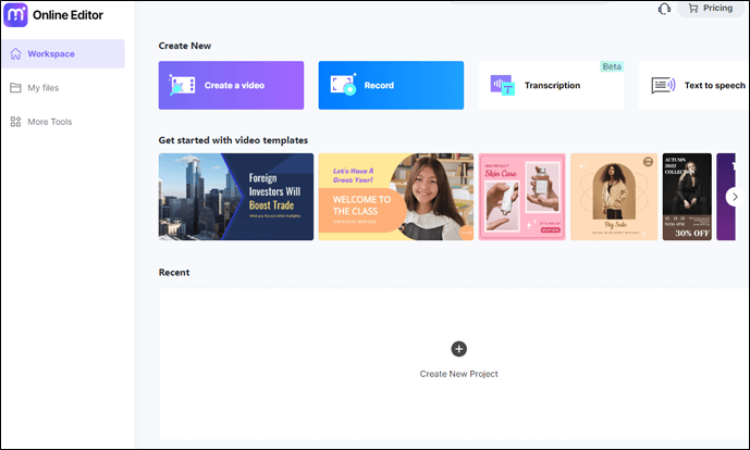 Remove noise from sound via Media.io