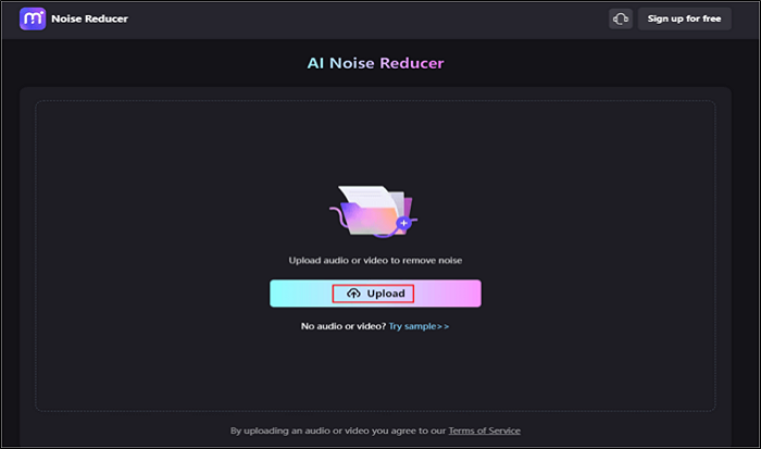 Upload your audio file to the Media.io browser