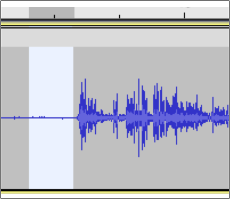Select audio part Audacity