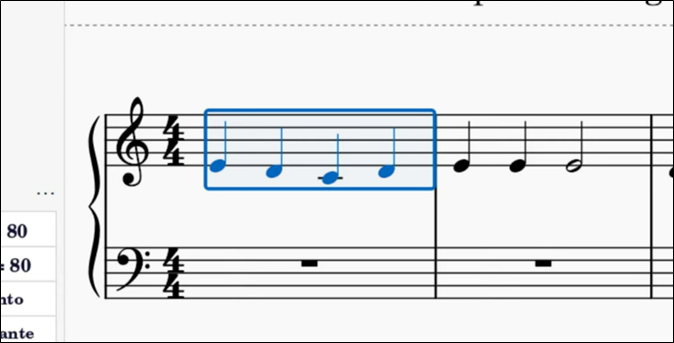 Wählen Sie eine 'Note' oder eine 'Maßnahme'.