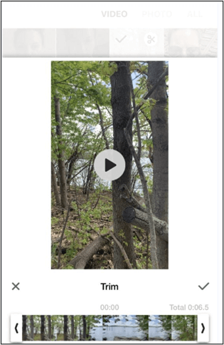 Select video in InShot