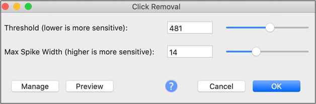 Réglage de la sensibilité audacity