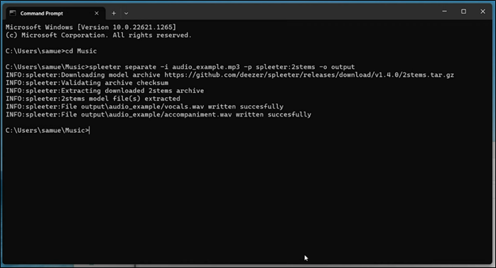 separation to finish