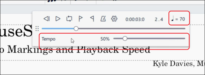 Prüfen Sie den Tempotext