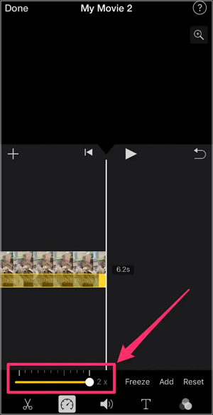 change video speed on iphone