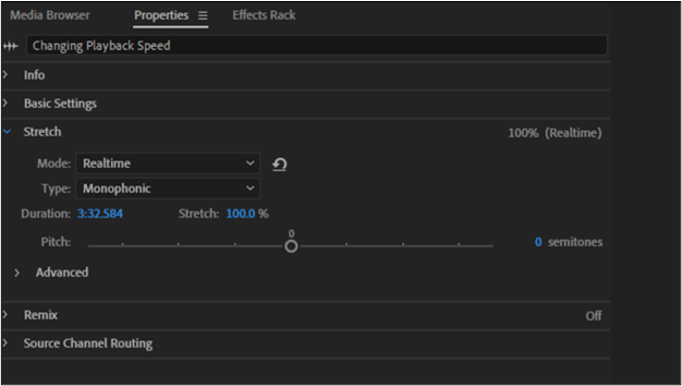 speed up audio in adobe audition