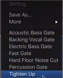 tighten up garageband