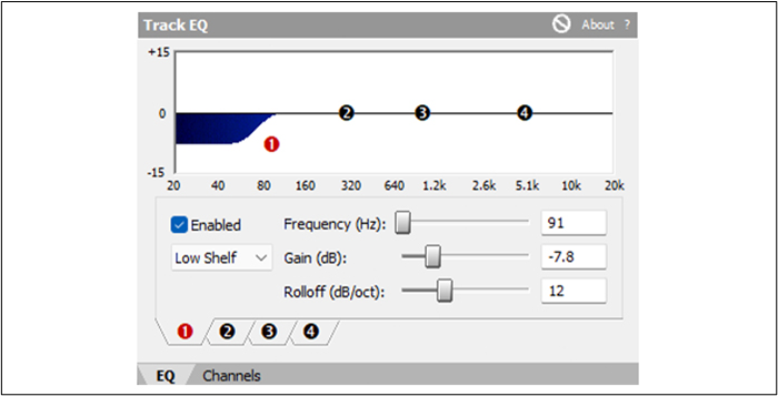 ecualizador de pistas Sony Vegas