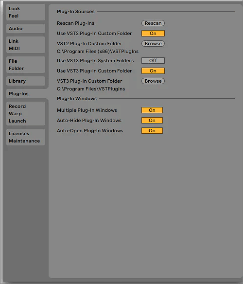 establecer la carpeta del plugin