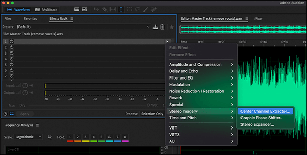 choose Center Channel Extractor