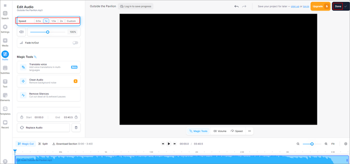veed verlangsamen mp3