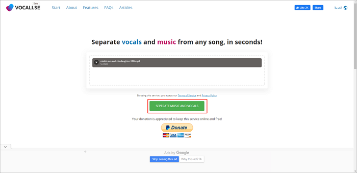 vocali separate music vocals