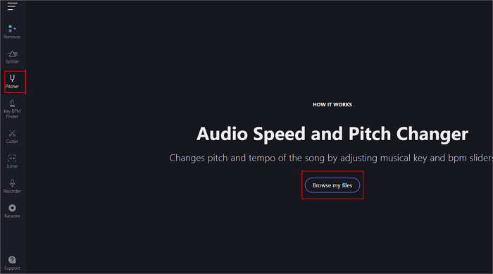 去除聲音輸入歌曲檔案