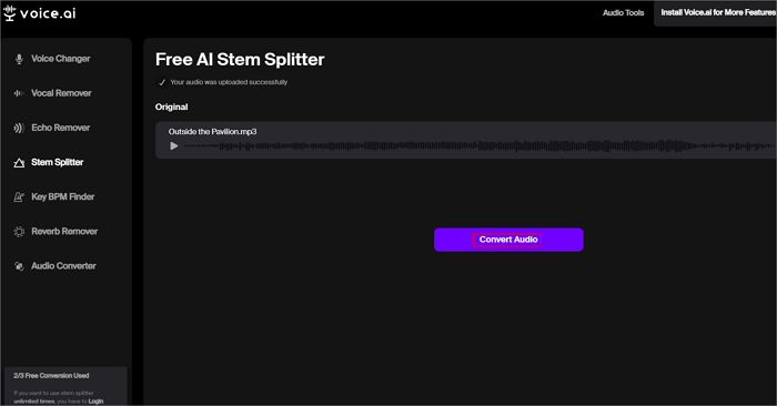 voiceai convert audio