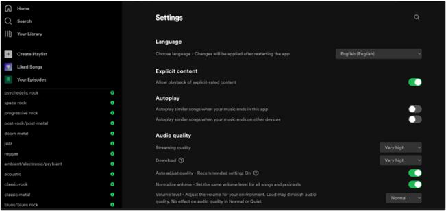 volume level spotify desktop