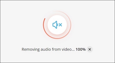 wait for removing audio in video candy
