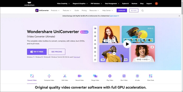 Wondershare Uniconverter 聲音移除器