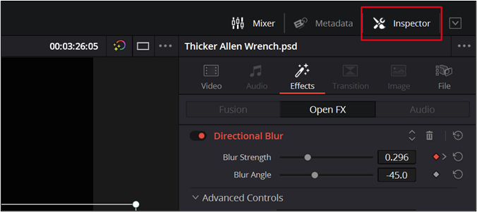 icône de clé davinci resolve