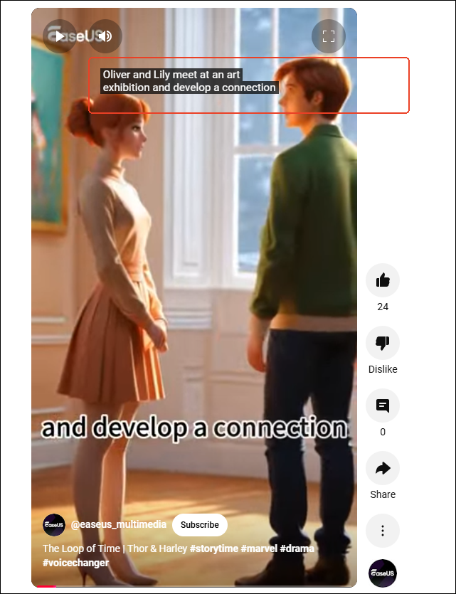 youtube shorts captions display