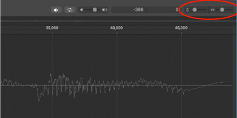 zoom de áudio Logic Pro X
