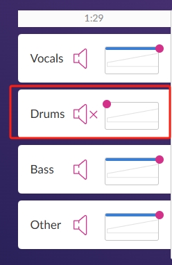 分離されたトラック